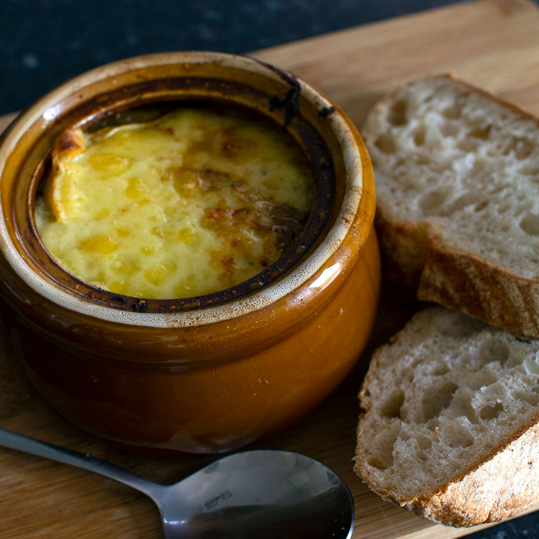 Oglesheild French Onion Soup with Cornish Kern Crouton