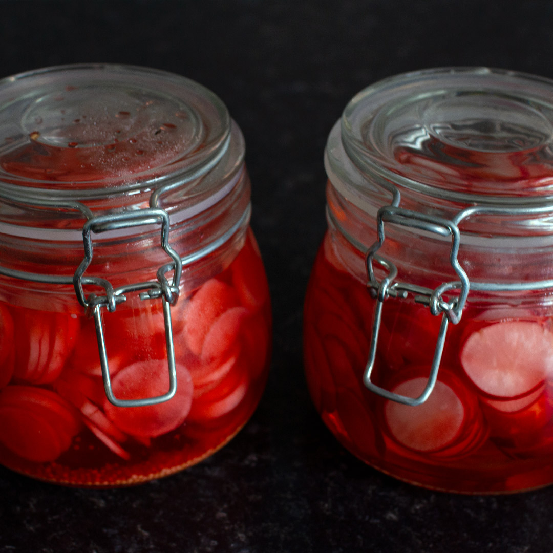 Lovely Pickled Radishes